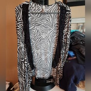 Zebra print cardigan
